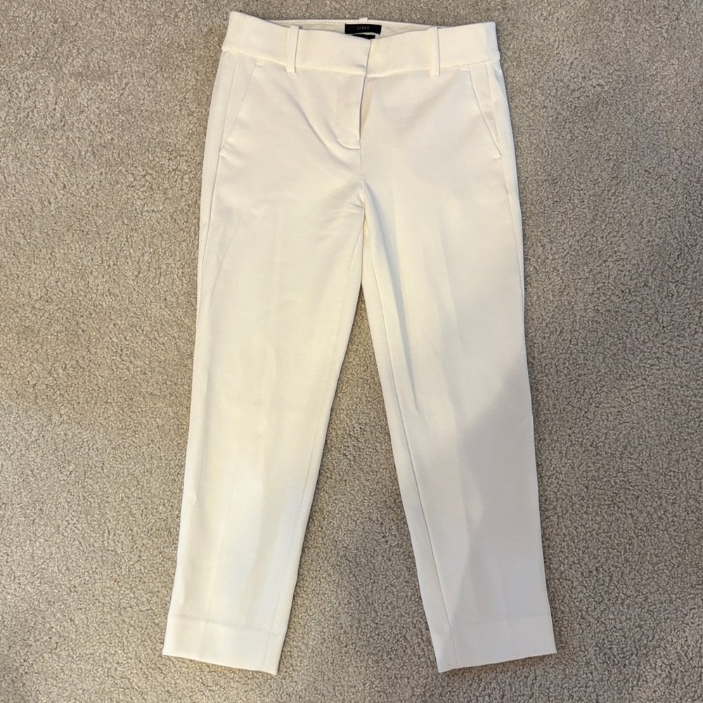 Elegant Cream J. Crew Cameron Women's Cropped Pants